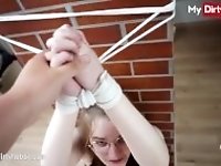 "MyDirtyHobby - Kinky college babe tied up and creampied"