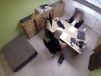 "LOAN4K. Smart young chick comes to loan office with shaved pussy"