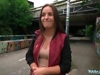 "Public Agent Lenna Ross loves getting her pussy fucked hard in a tunnel"