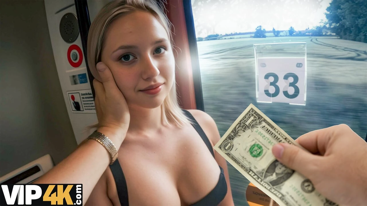 Blonde Performer Sucks Cock in Train Station WC
