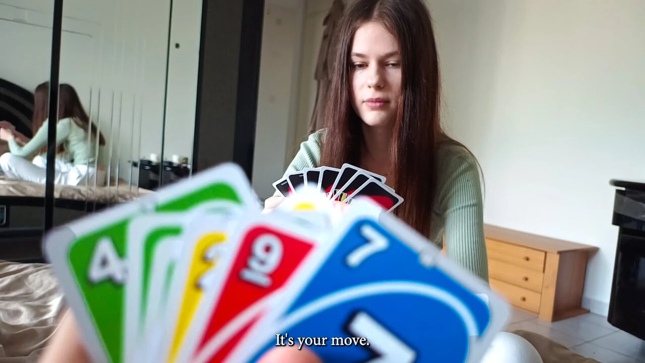StepSIS Teases and Loses Her Virginity in UNO Game